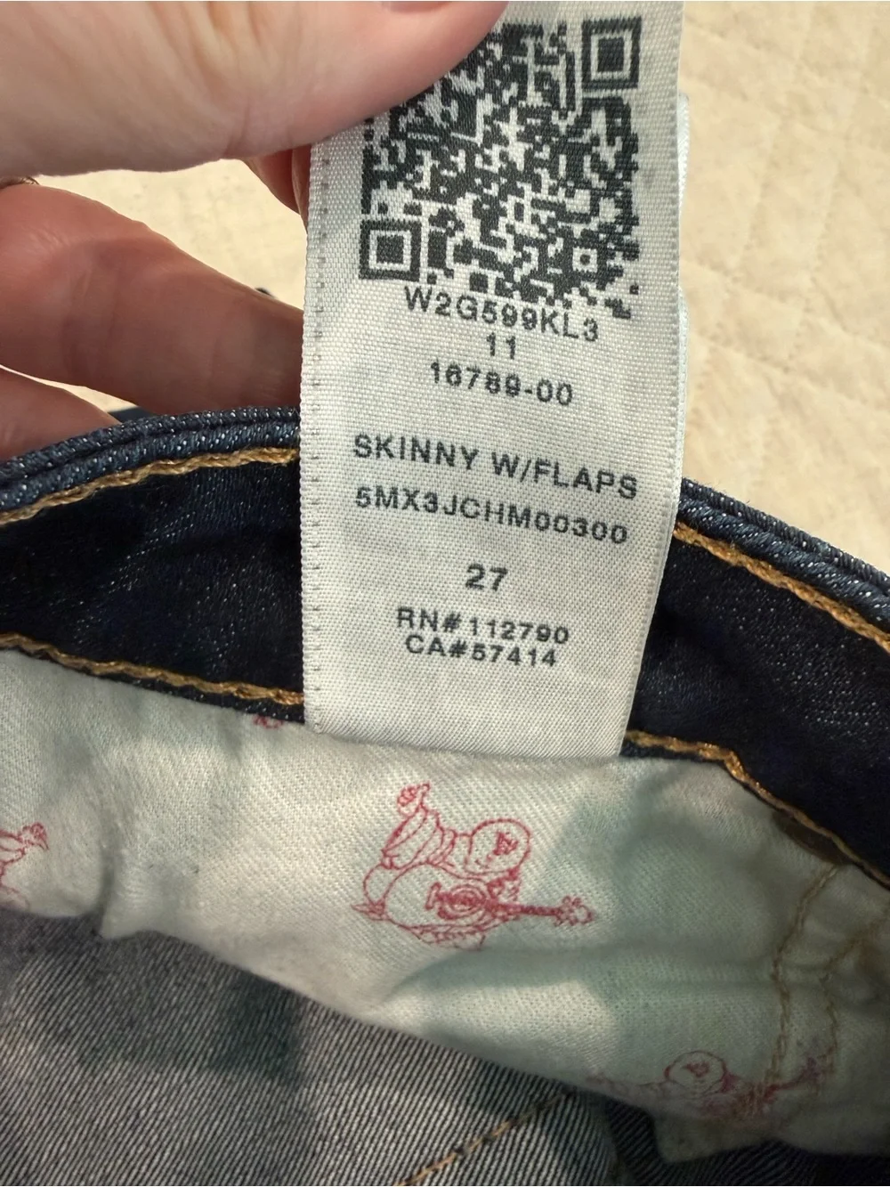 True Religion Dark Blue Women's Skinny Jeans Sz 27